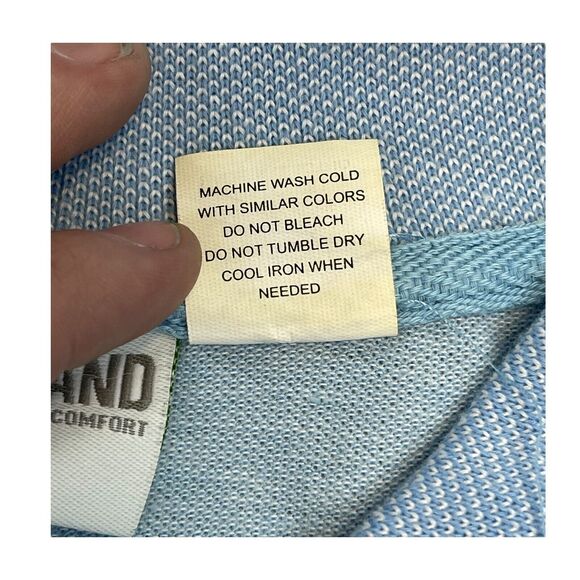 Haband Polo Shirt Men's 2X Blue Polyester Golf Performance Short Sleeve Collared - Picture 6 of 9